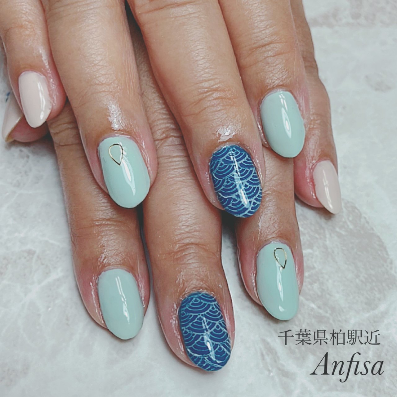 M-STYLE ネイルアート筆 青 M-STYLE ネイルアート筆 青