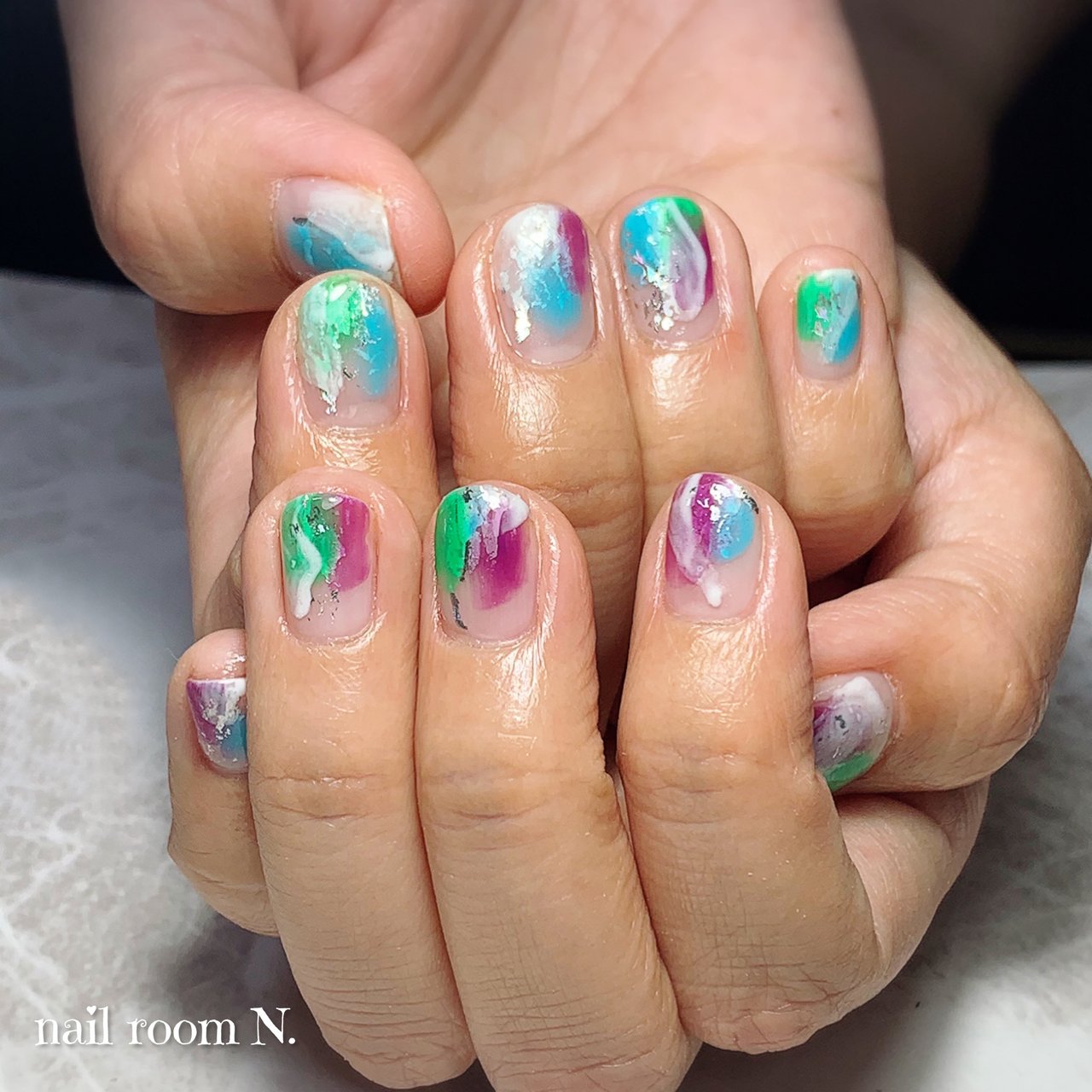 夏 オールシーズン 梅雨 ハンド シンプル Nonのネイルデザイン No ネイルブック