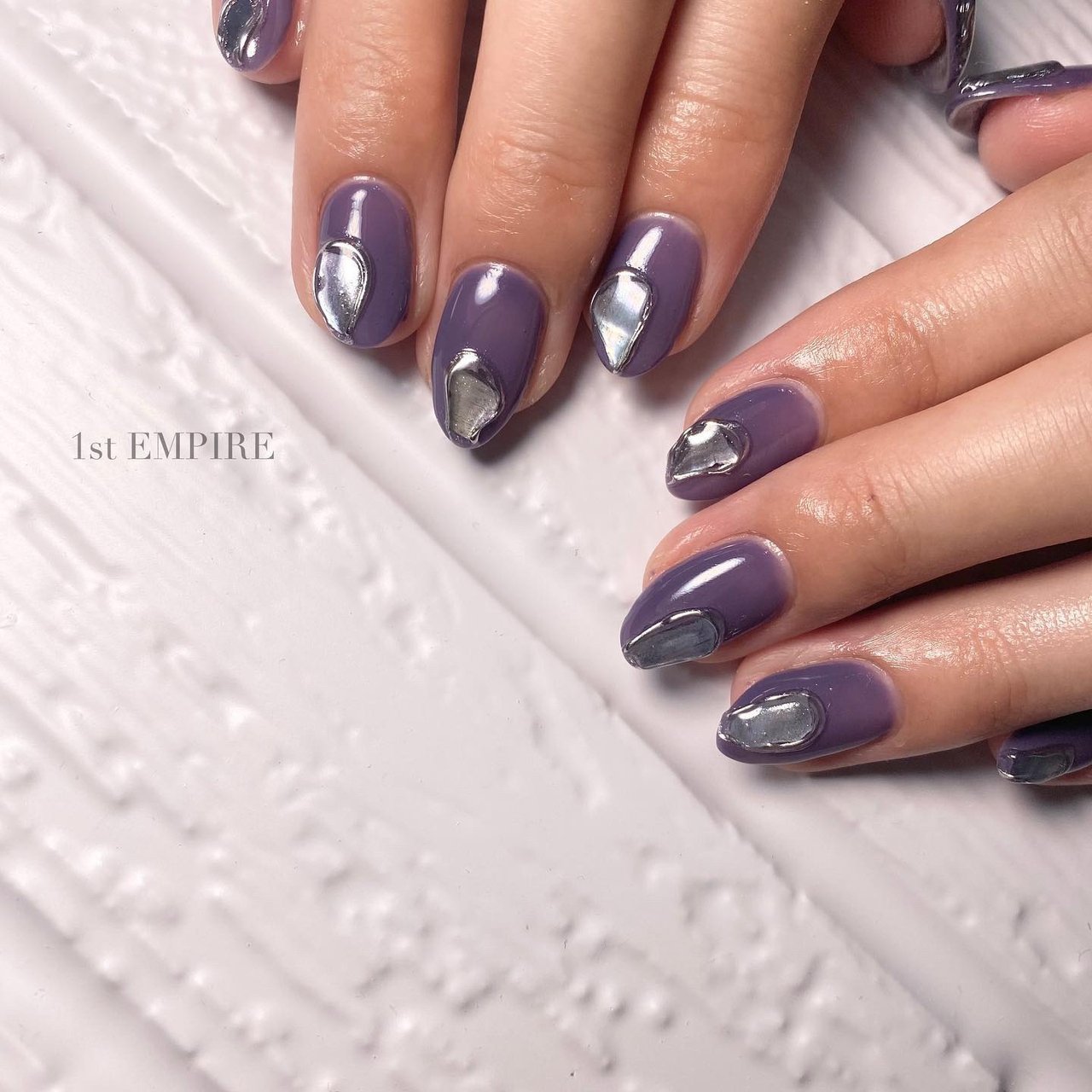 シンプル/シェル/ミラー/クリア/パープル - 1st EMPIRE SAHOのネイル