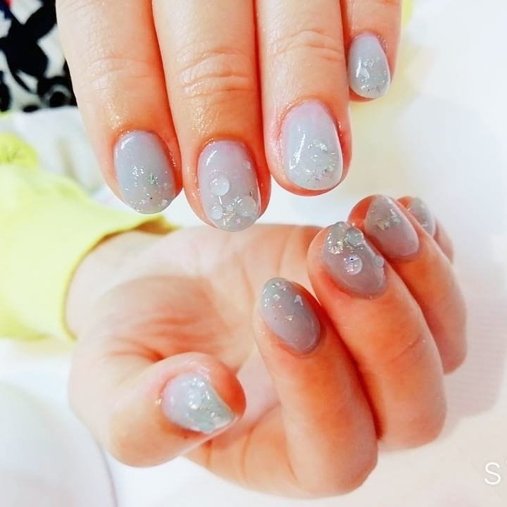 夏 オールシーズン ハンド ワンカラー 水滴 Nail Salon Calypso2のネイルデザイン No ネイルブック