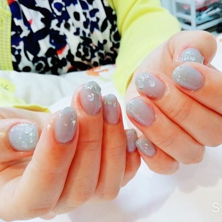 夏 オールシーズン ハンド ワンカラー 水滴 Nail Salon Calypso2のネイルデザイン No ネイルブック