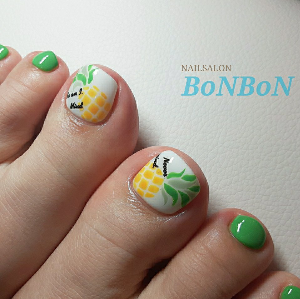 夏 海 リゾート 浴衣 フット Nailsalon Bonbonのネイルデザイン No ネイルブック