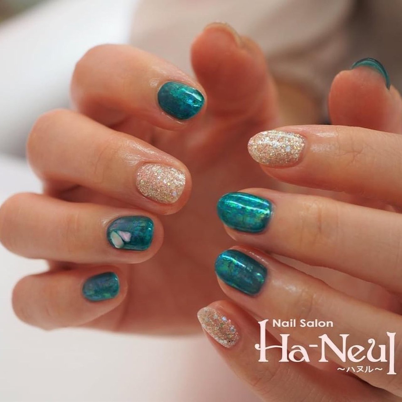 夏 海 リゾート ハンド シェル Nailsalon Ha Neulのネイルデザイン No ネイルブック