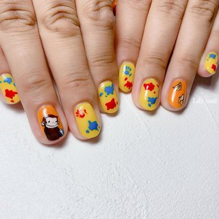 おさるのジョージネイルのネイルデザイン ネイルブック