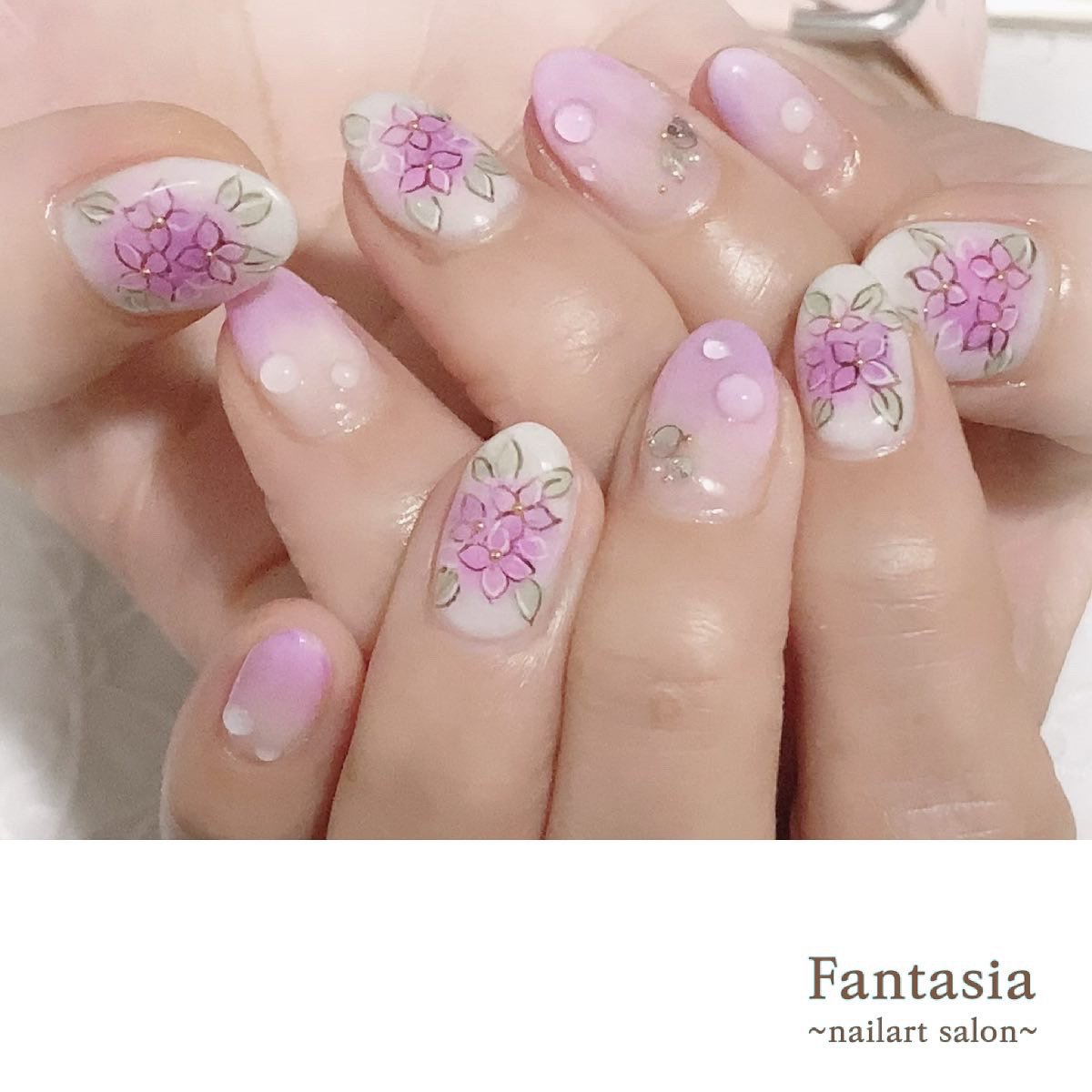 夏 旅行 梅雨 ハンド フラワー Fantasia Nailartsalonのネイルデザイン No ネイルブック