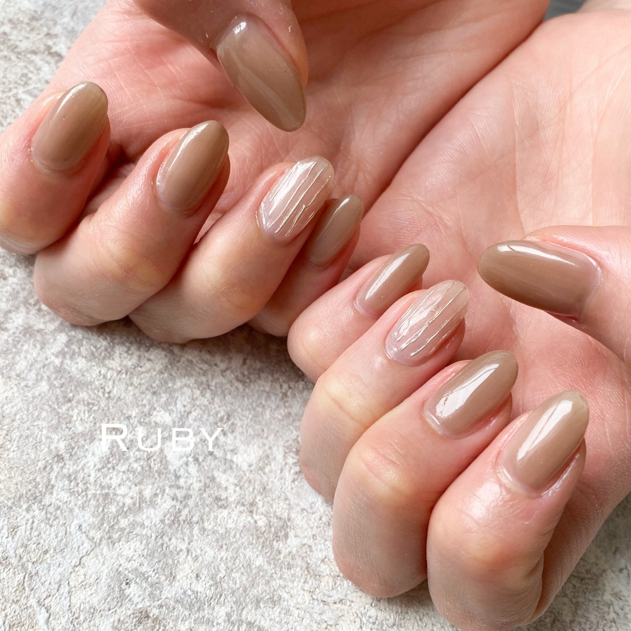 春 夏 オフィス ハンド ワンカラー Ruby Nail07のネイルデザイン No ネイルブック