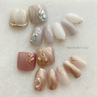 ベージュ系 ネイルブック