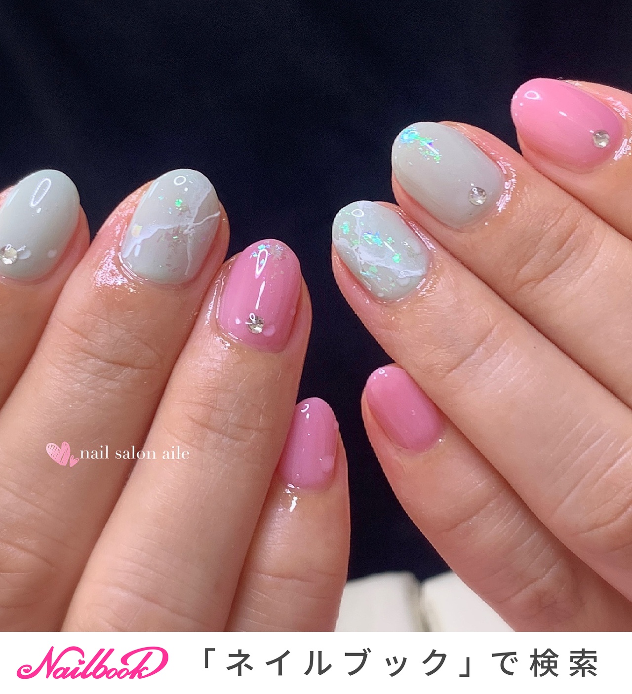 オールシーズン/ハンド/シンプル/ワンカラー/大理石 - Nail salon aileのネイルデザイン[No.6435082]｜ネイルブック