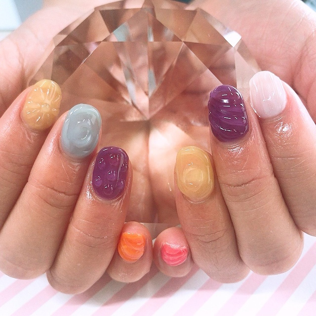 ハンド/3D/ジェルネイル/お客様 - FULFILLのネイルデザイン[No.6435832