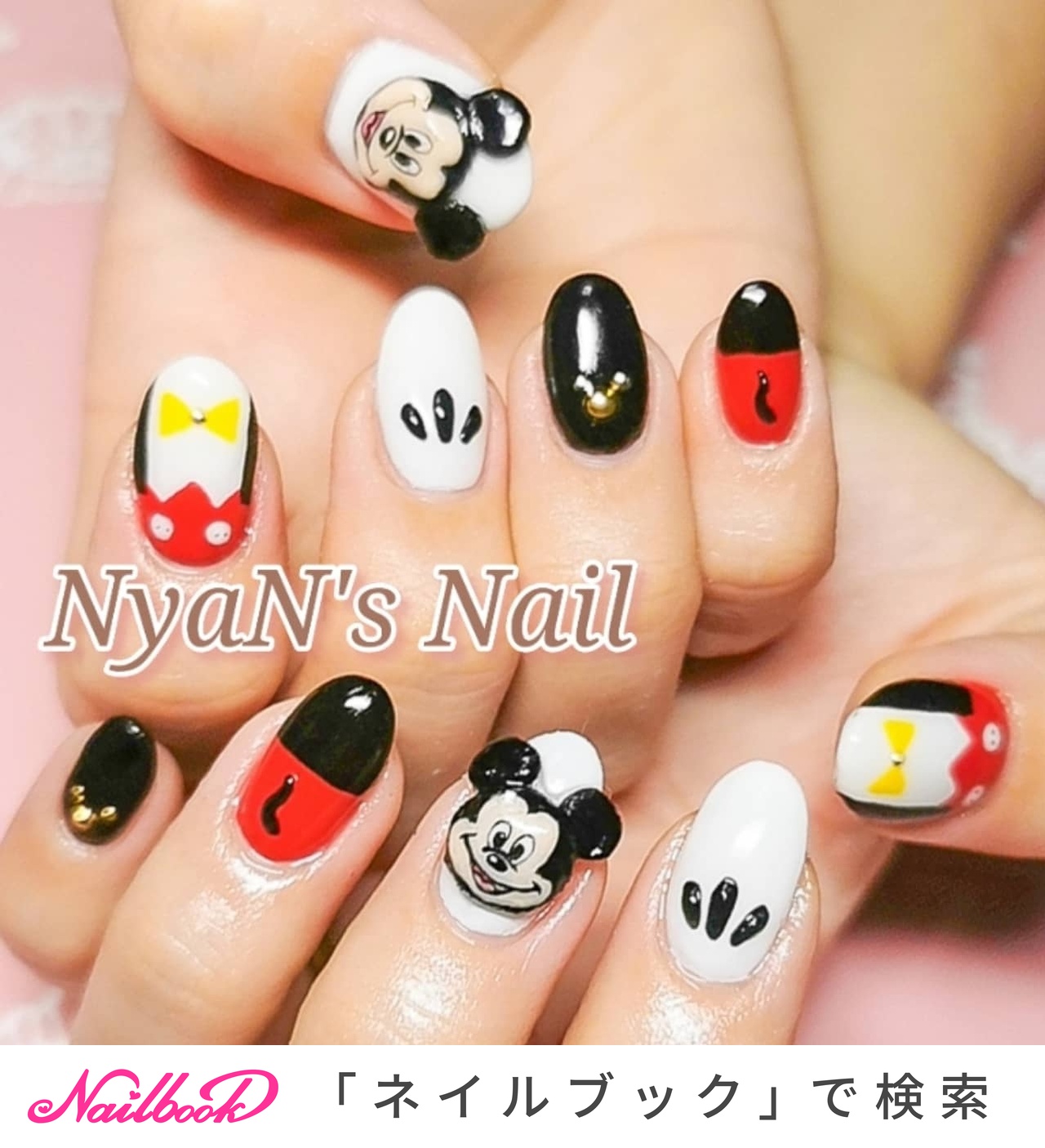 おすすめ順 3dミッキーのネイルデザイン ネイルブック