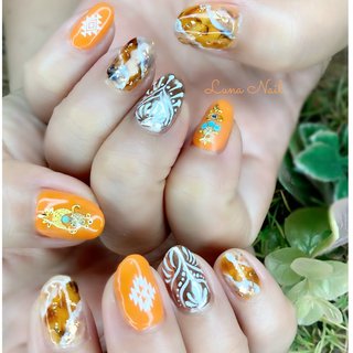 ネイティブ べっ甲のネイルデザイン ネイルブック