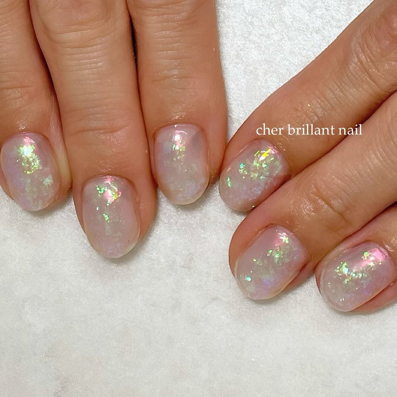 春 夏 リゾート ブライダル ホログラム Cher Brillant Nailのネイルデザイン No ネイルブック