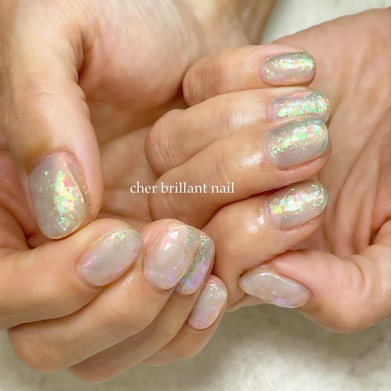 春 夏 リゾート ブライダル ホログラム Cher Brillant Nailのネイルデザイン No ネイルブック