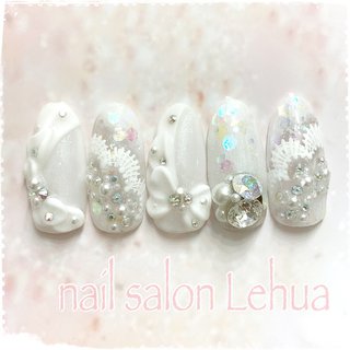 リボン レースのネイルデザイン ネイルブック