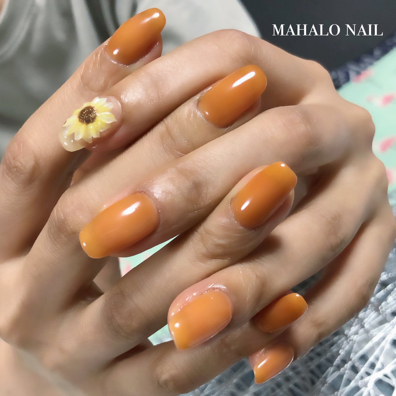 オレンジ ブラウン Mahalo Nailのネイルデザイン No ネイルブック