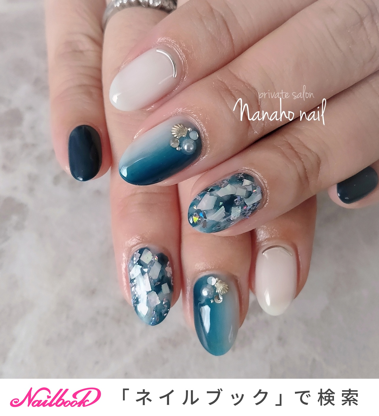 春/夏/ハンド/ラメ/シェル - Nanaho☆nail(大阪府八尾市)のネイル