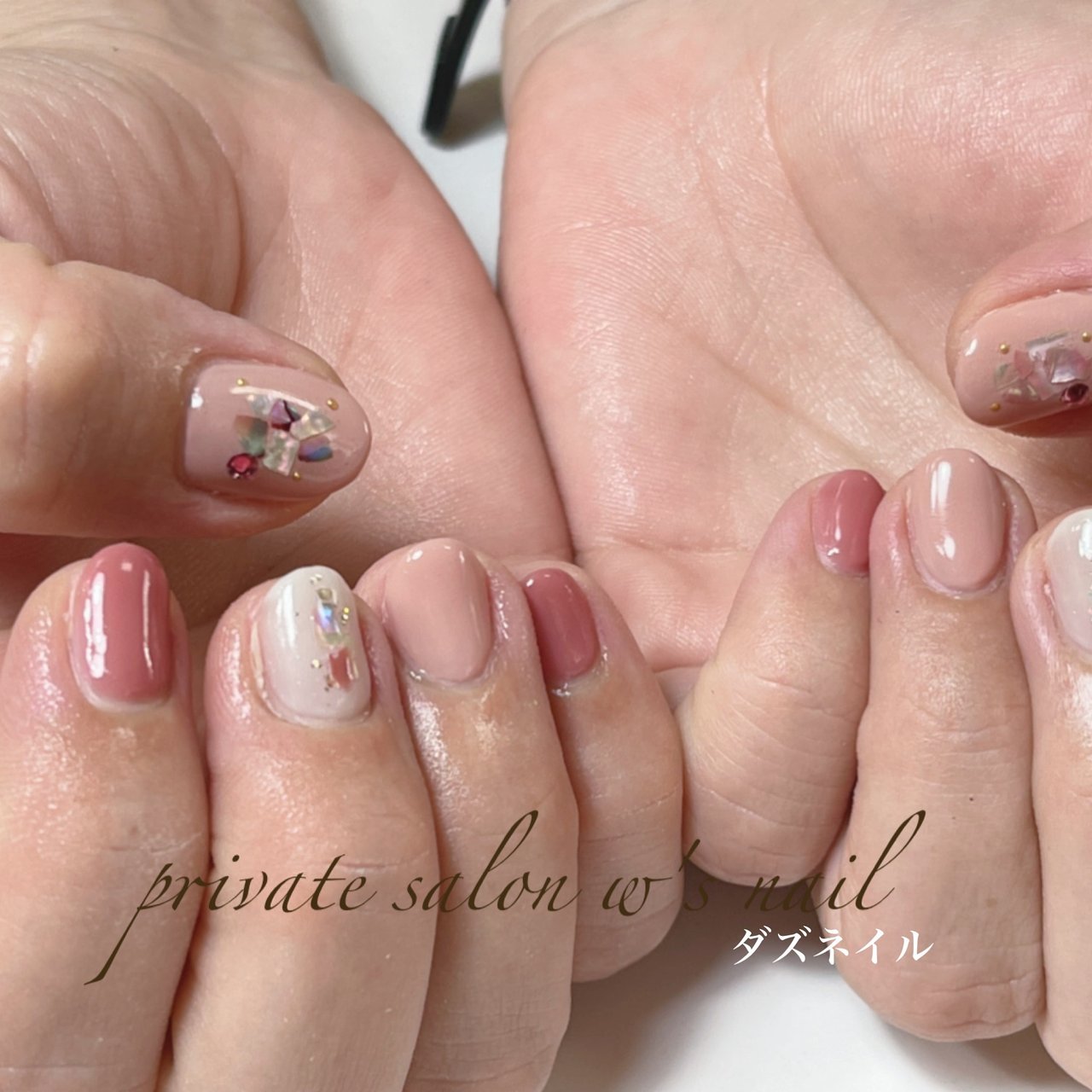 オールシーズン オフィス ハンド シェル ショート W S Nailダズネイルのネイルデザイン No ネイルブック