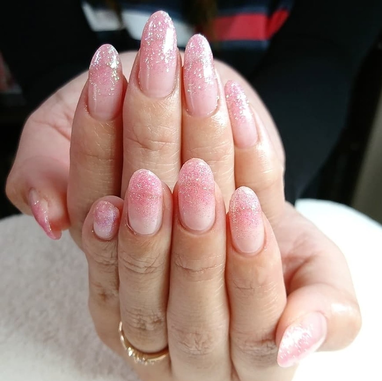 オールシーズン ハンド シンプル グラデーション ラメ 美 ひまわりのネイルデザイン No ネイルブック