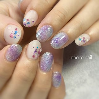 ハンド 水滴 押し花のネイルデザイン ネイルブック