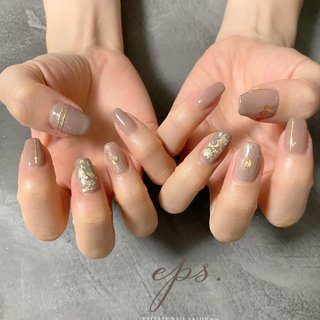 スクエアオフネイルのネイルデザイン ネイルブック