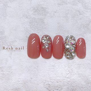 スワロフスキーラインストーンネイルのネイルデザイン ネイルブック