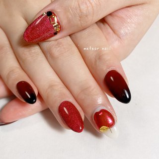 グラデーション ボルドー ブラックのネイルデザイン ネイルブック