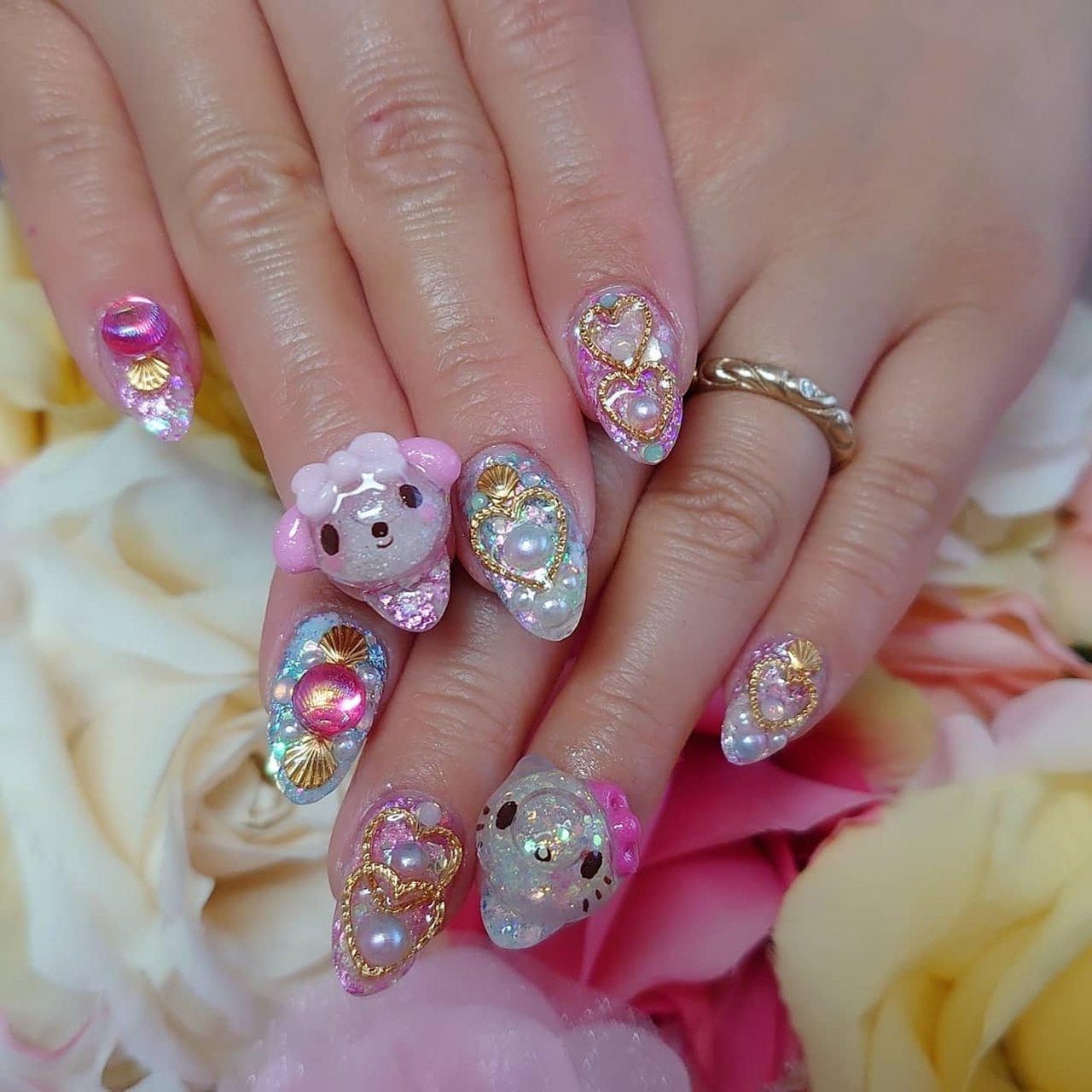 夏 オールシーズン ライブ ハンド ホログラム Mnailのネイルデザイン No ネイルブック