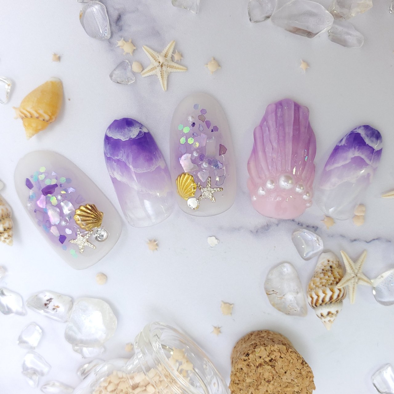 夏 海 リゾート ハンド ホログラム ネイルサロンme19のネイルデザイン No ネイルブック