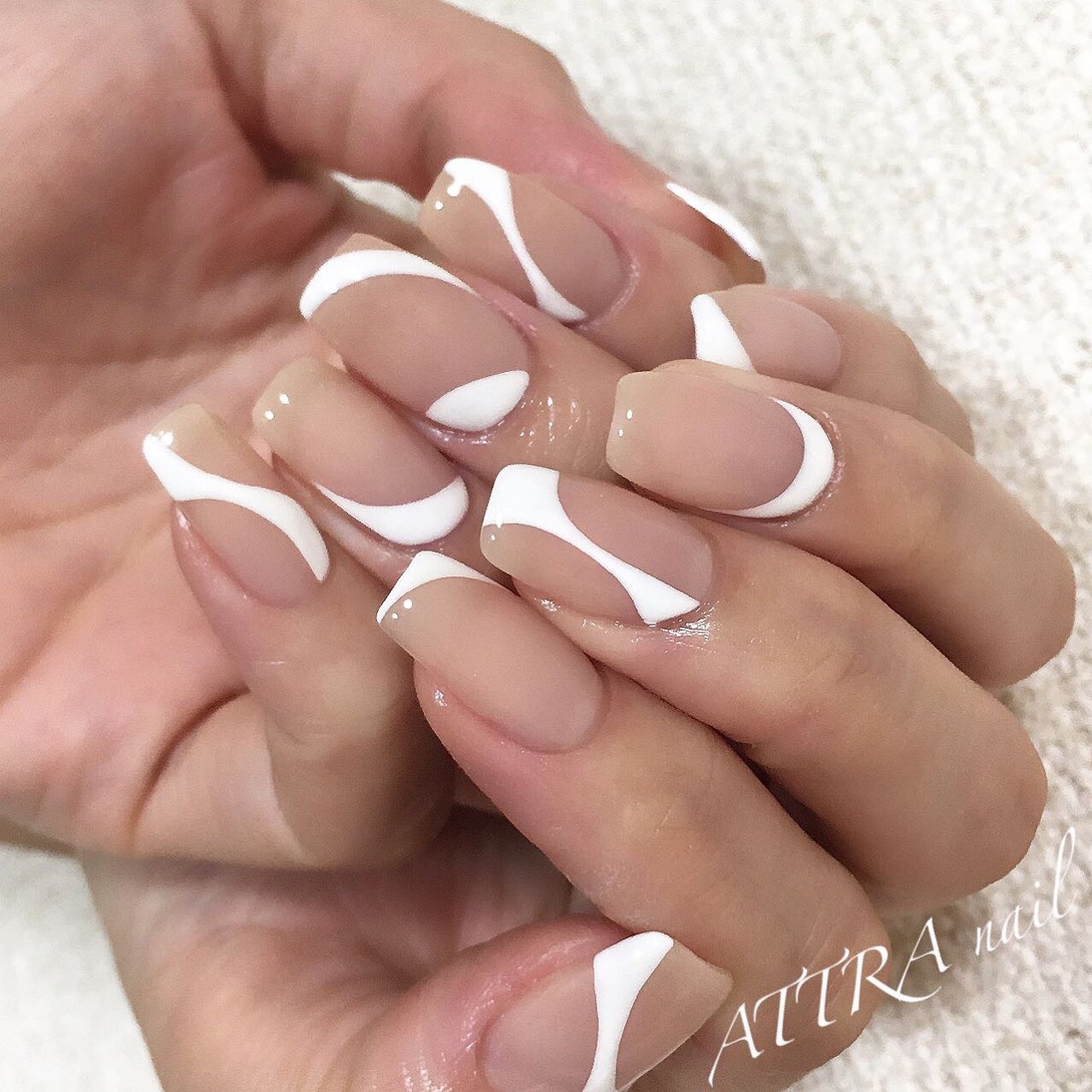 オールシーズン オフィス ハンド シンプル フレンチ Naomiのネイルデザイン No ネイルブック