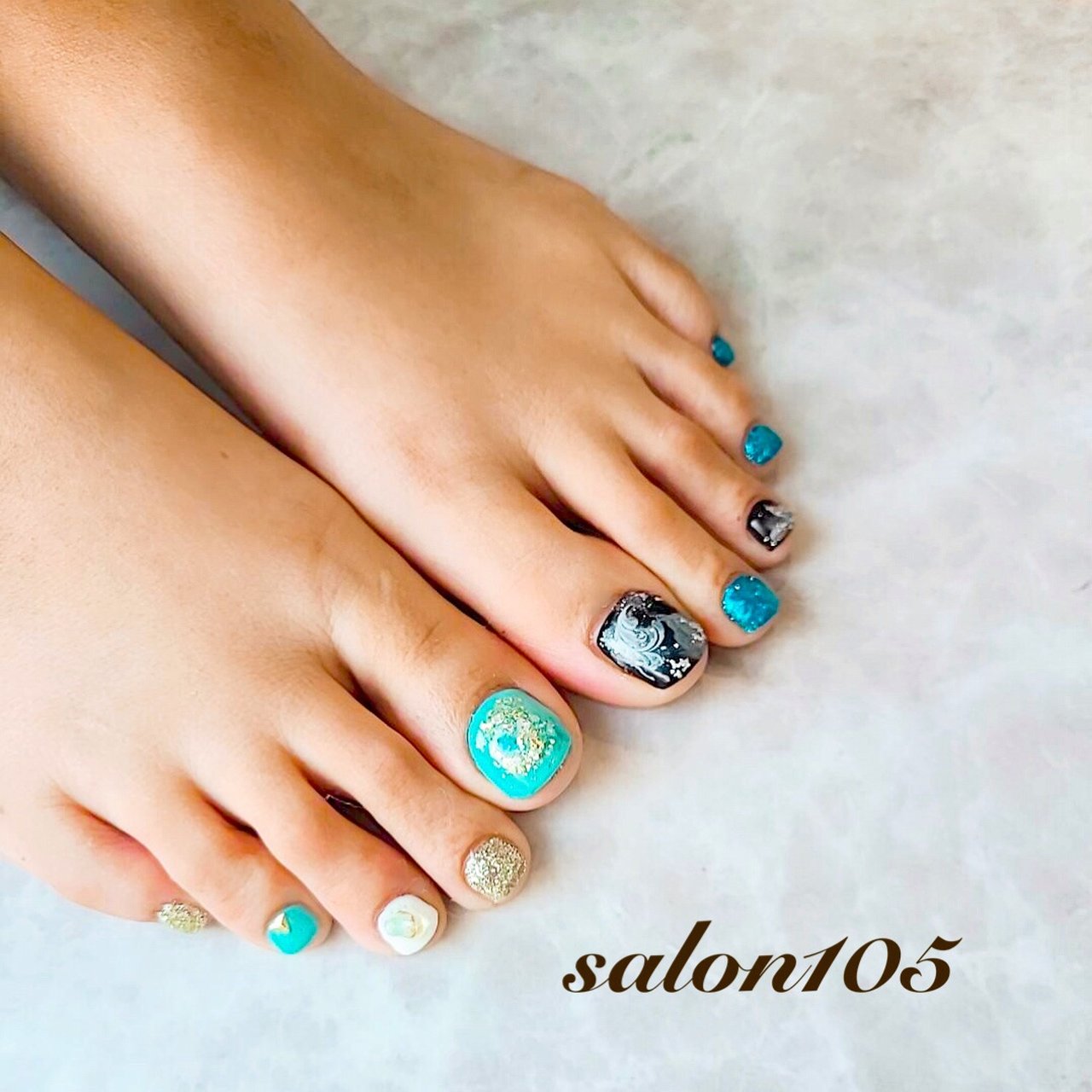 フット Salon105のネイルデザイン No ネイルブック