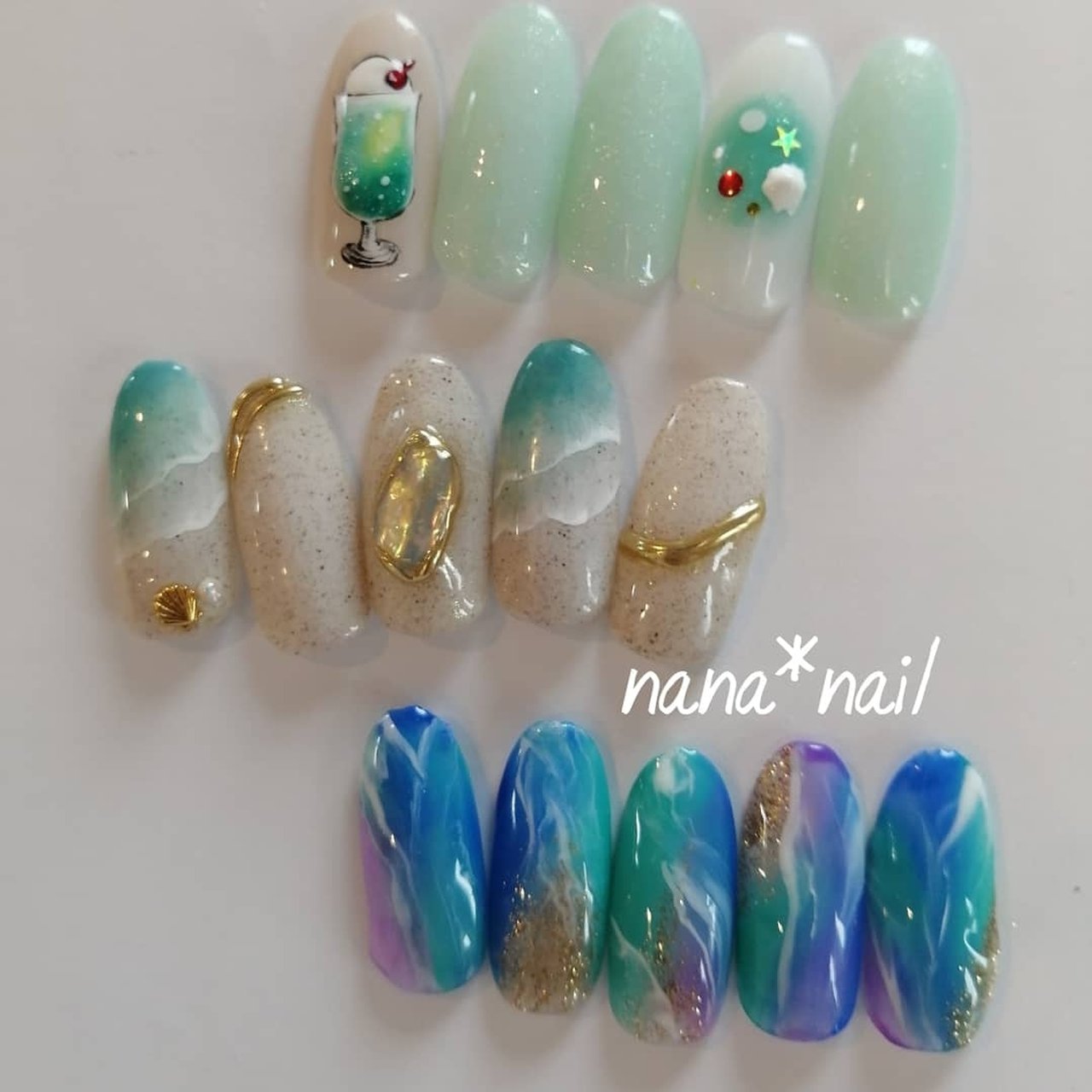 夏 海 リゾート 女子会 ハンド Nana Nailのネイルデザイン No ネイルブック