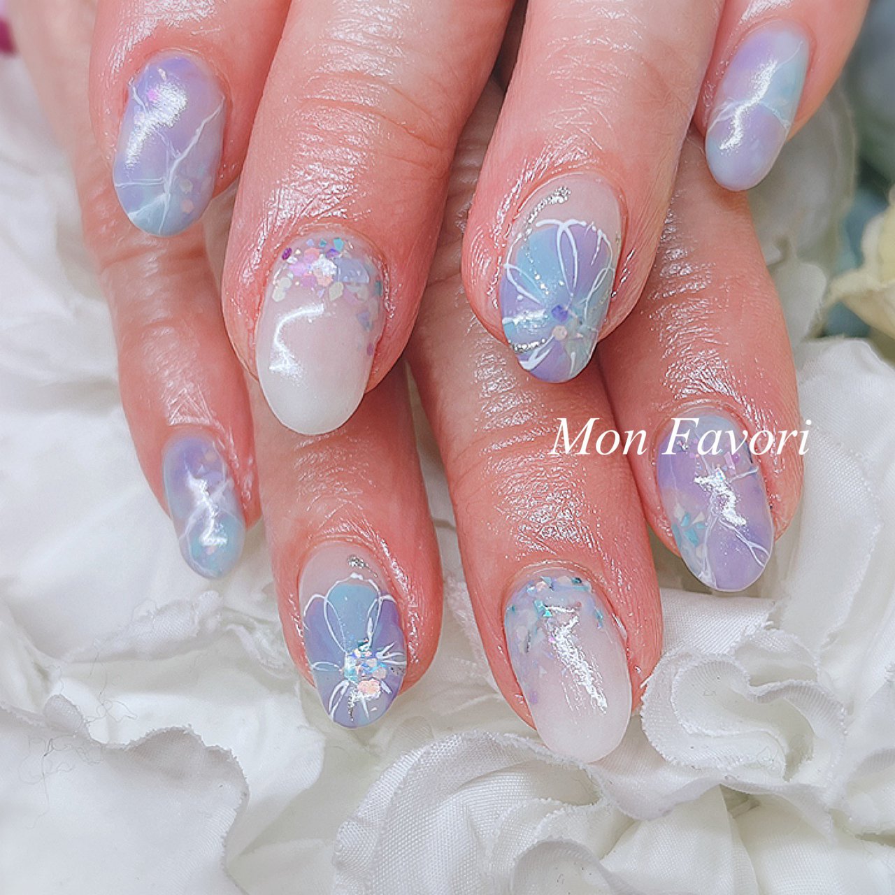 夏 梅雨 海 リゾート ハンド Monfavori モンファボリ のネイルデザイン No ネイルブック