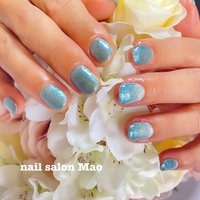 スカイブルーのネイルデザイン ネイルブック