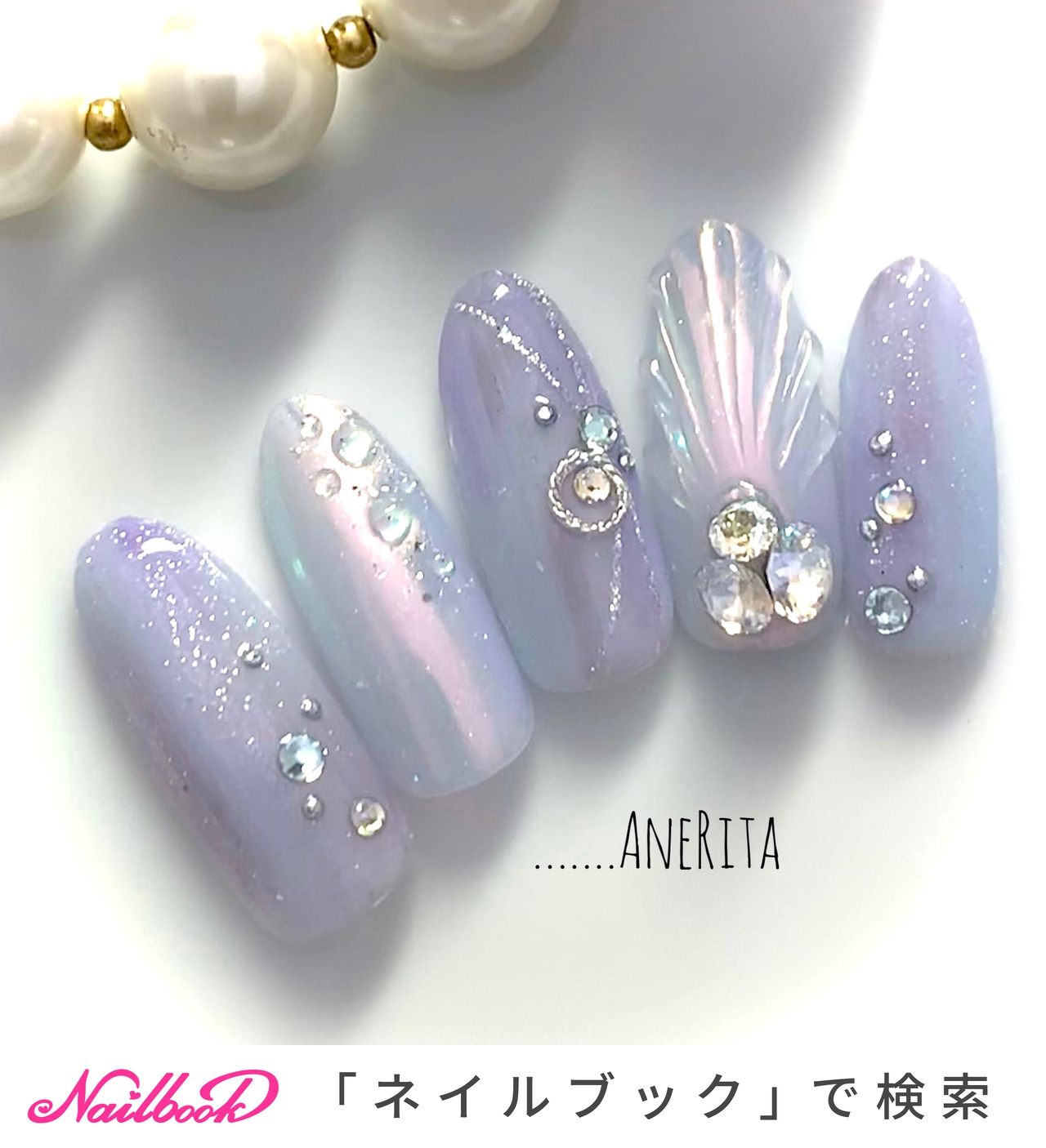 夏 梅雨 海 リゾート ハンド Nailsalon Anerita アンリタ 切田茜のネイルデザイン No ネイルブック