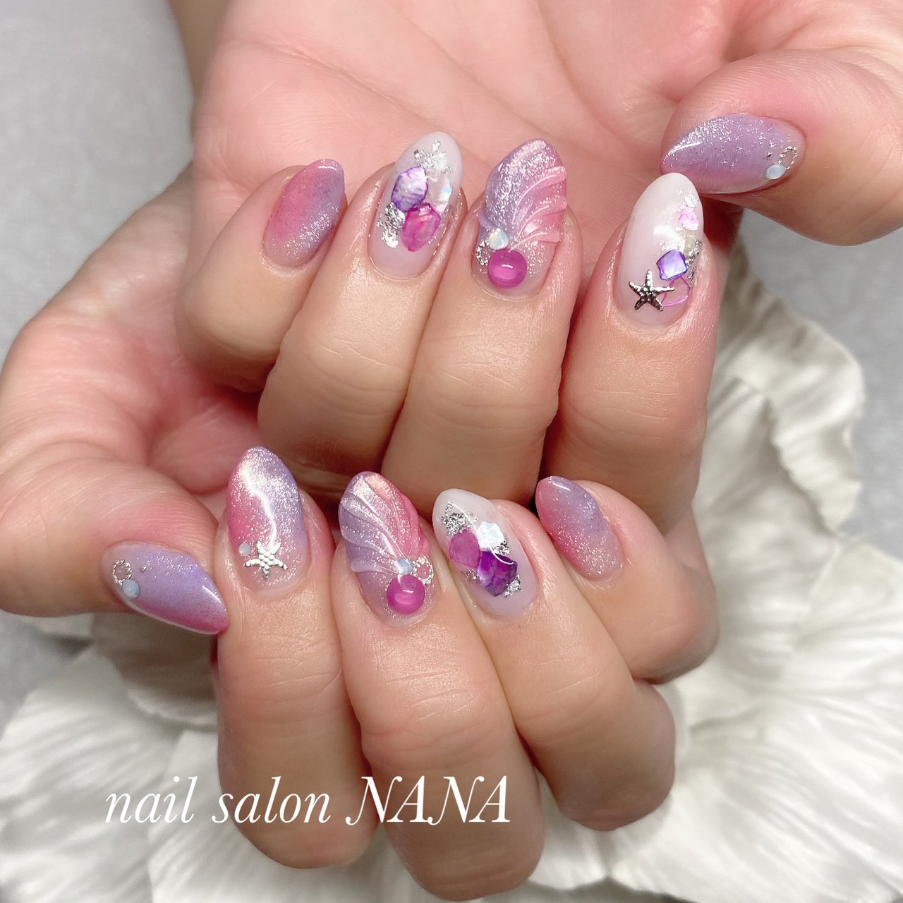 夏 海 リゾート ハンド グラデーション Nail Salon Nanaのネイルデザイン No ネイルブック