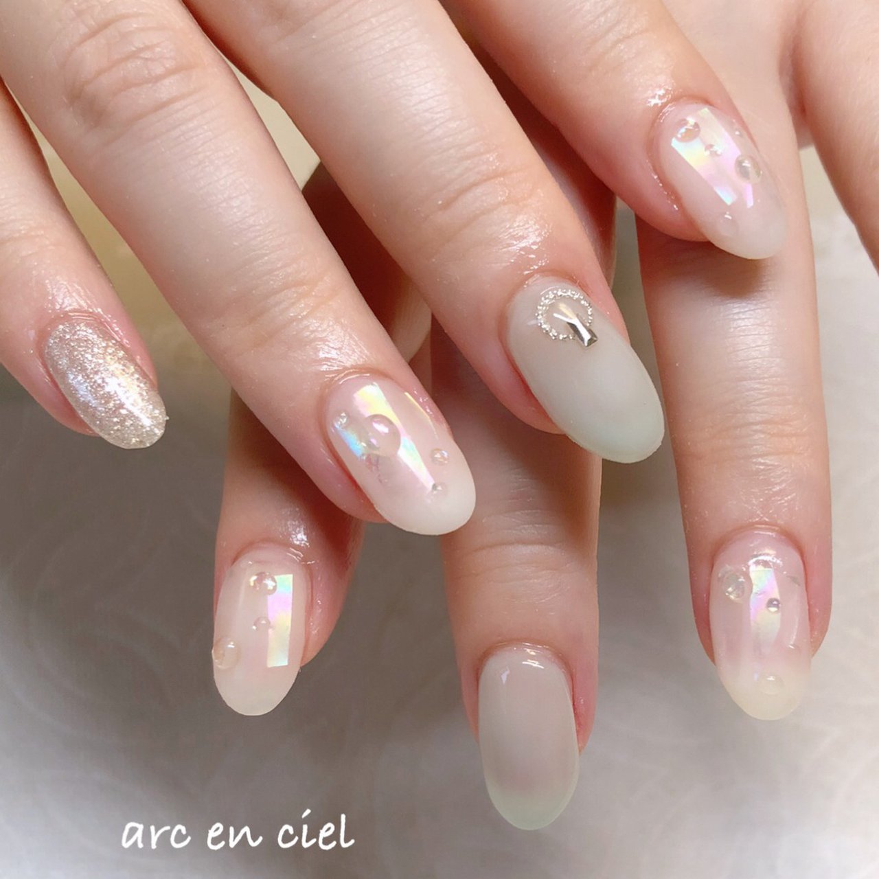 夏 梅雨 七夕 オフィス ハンド Nail Arcencielのネイルデザイン No ネイルブック