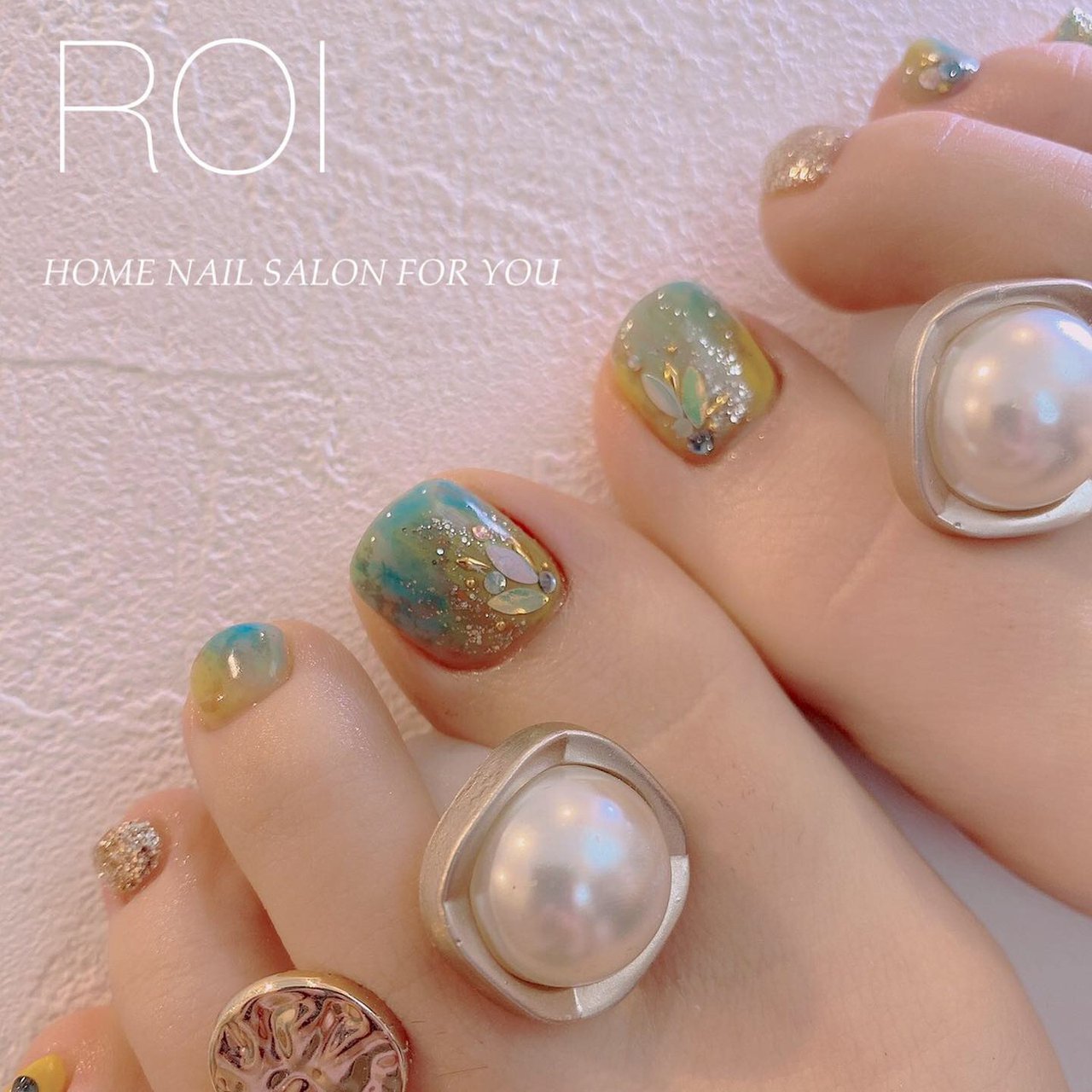 夏 七夕 海 浴衣 フット Roi Home Nail Salon For You のネイルデザイン No ネイルブック