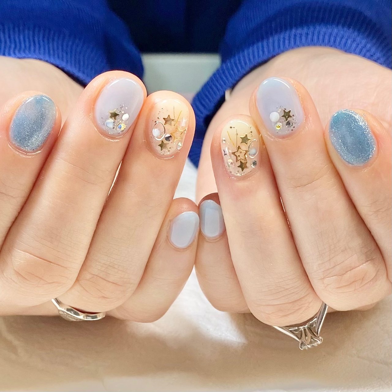 夏 七夕 ハンド シンプル 星 Nail Salon Lamer ラメール のネイルデザイン No ネイルブック