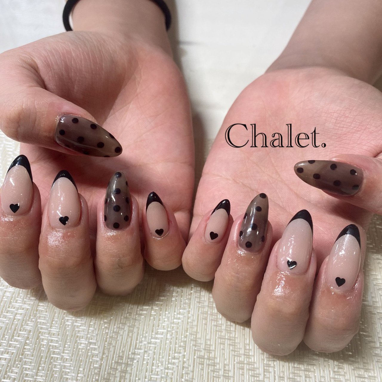 オールシーズン ハンド シンプル フレンチ ハート Nail Salon Chalet のネイルデザイン No ネイルブック