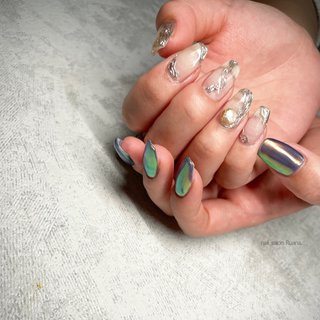 #ネイル #nail #ネイルデザイン #ニュアンスネイル #ちぐはぐネイル #オーロラネイル #ミラーネイル #アクセサリーネイル #ビジューネイル #つやつやネイル #クリアネイル #vi2ジェル #vi2ジェル導入サロン #一癖ワンカラー #ネイルサロン #自宅サロン #香川県 #香川ネイルサロン #観音寺 #観音寺ネイルサロン #観音寺カフェ #ルアナ #nailsalonRuana. #オールシーズン #梅雨 #七夕 #海 #ハンド #シンプル #ワンカラー #ニュアンス #オーロラ #ミラー #ロング #ブルー #ネイビー #シルバー #ジェルネイル #お客様 #Ruana.nail #ネイルブック