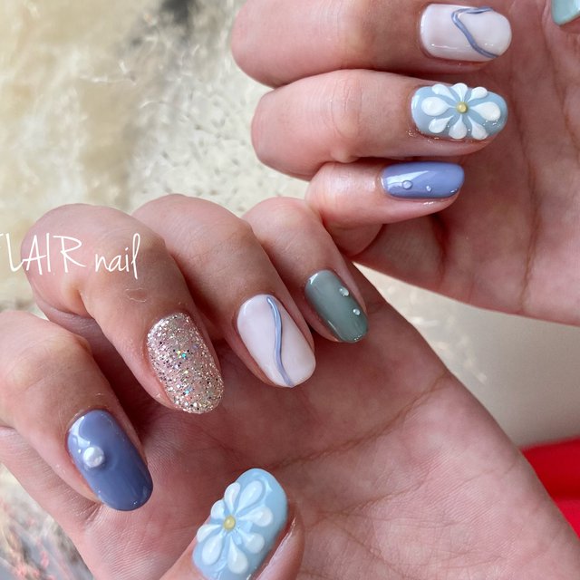 カワイイが加速する♡ぷっくりフラワーネイル｜2021