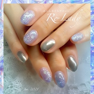 紫陽花色のネイルデザイン ネイルブック