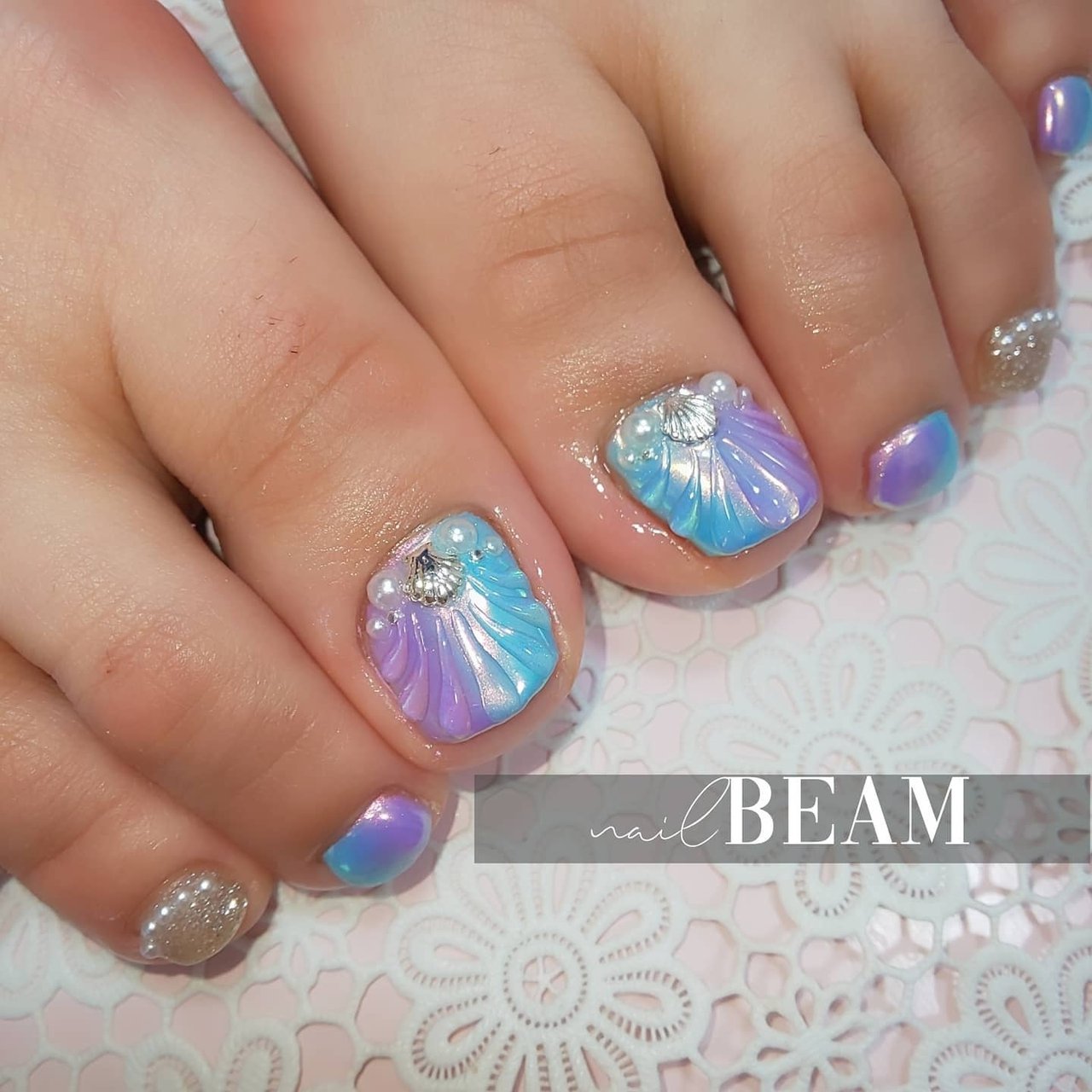 夏 梅雨 海 リゾート フット Nailbeamのネイルデザイン No ネイルブック
