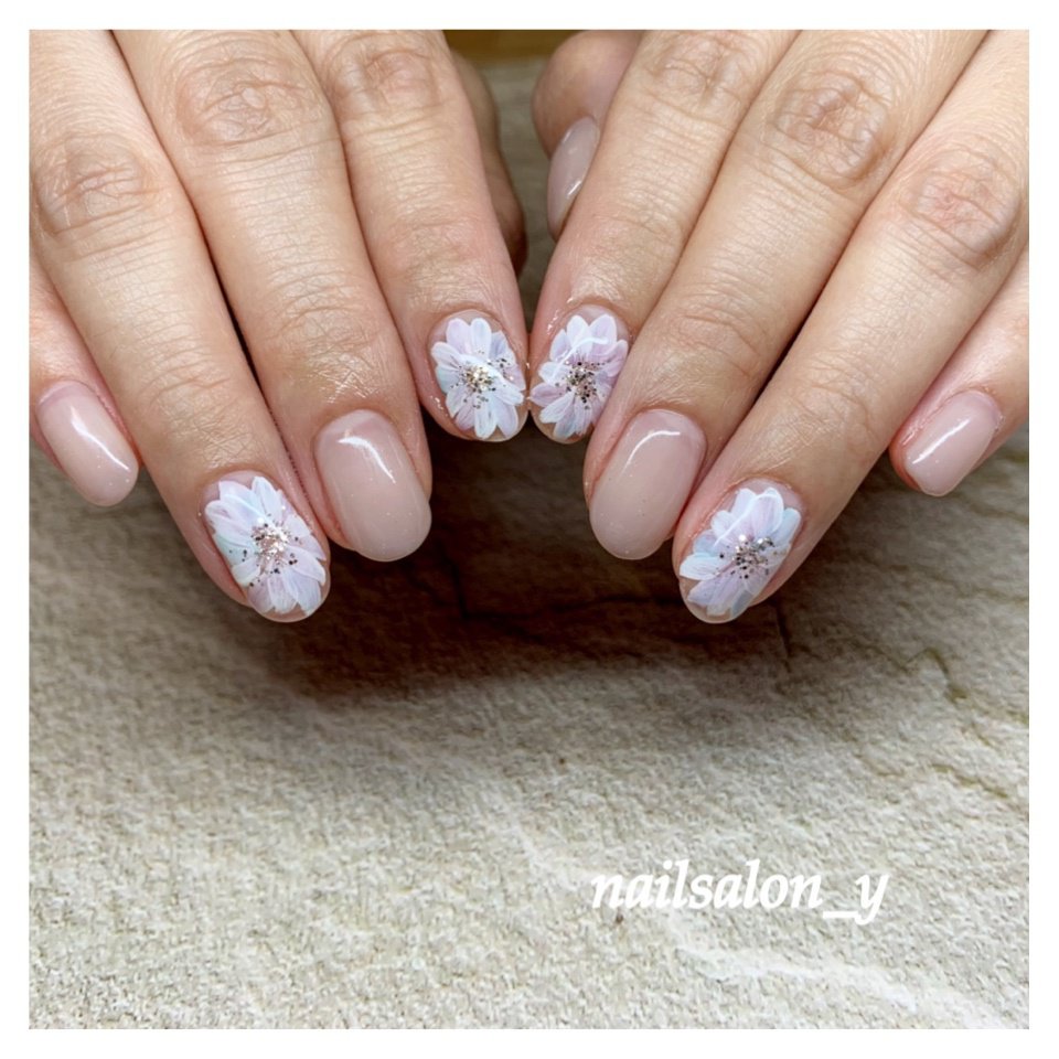 春 夏 オフィス ハンド シンプル Nailsalon Yのネイルデザイン No ネイルブック