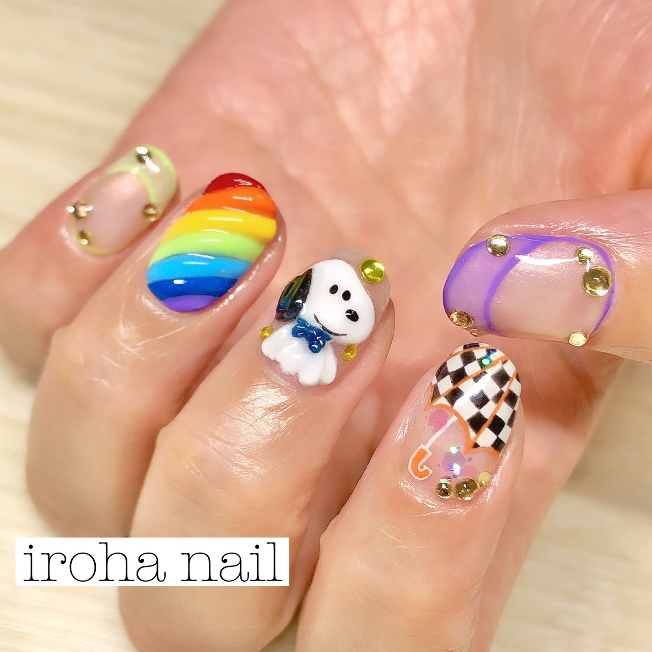 梅雨 ハンド キャラクター 3d カラフル Iroha Nail Neのネイルデザイン No ネイルブック