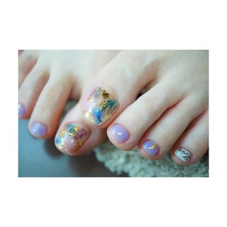 フット イニシャルのネイルデザイン ネイルブック