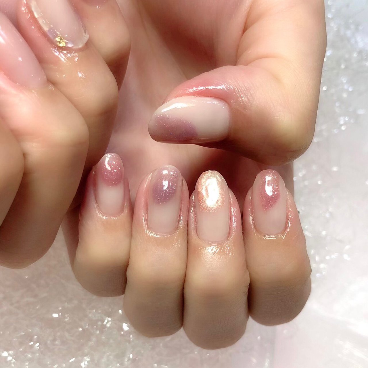 夏 オールシーズン シンプル ワンカラー クリア Mincho Nailのネイルデザイン No ネイルブック