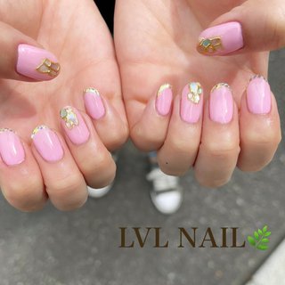 ラベンダーピンクのネイルデザイン ネイルブック