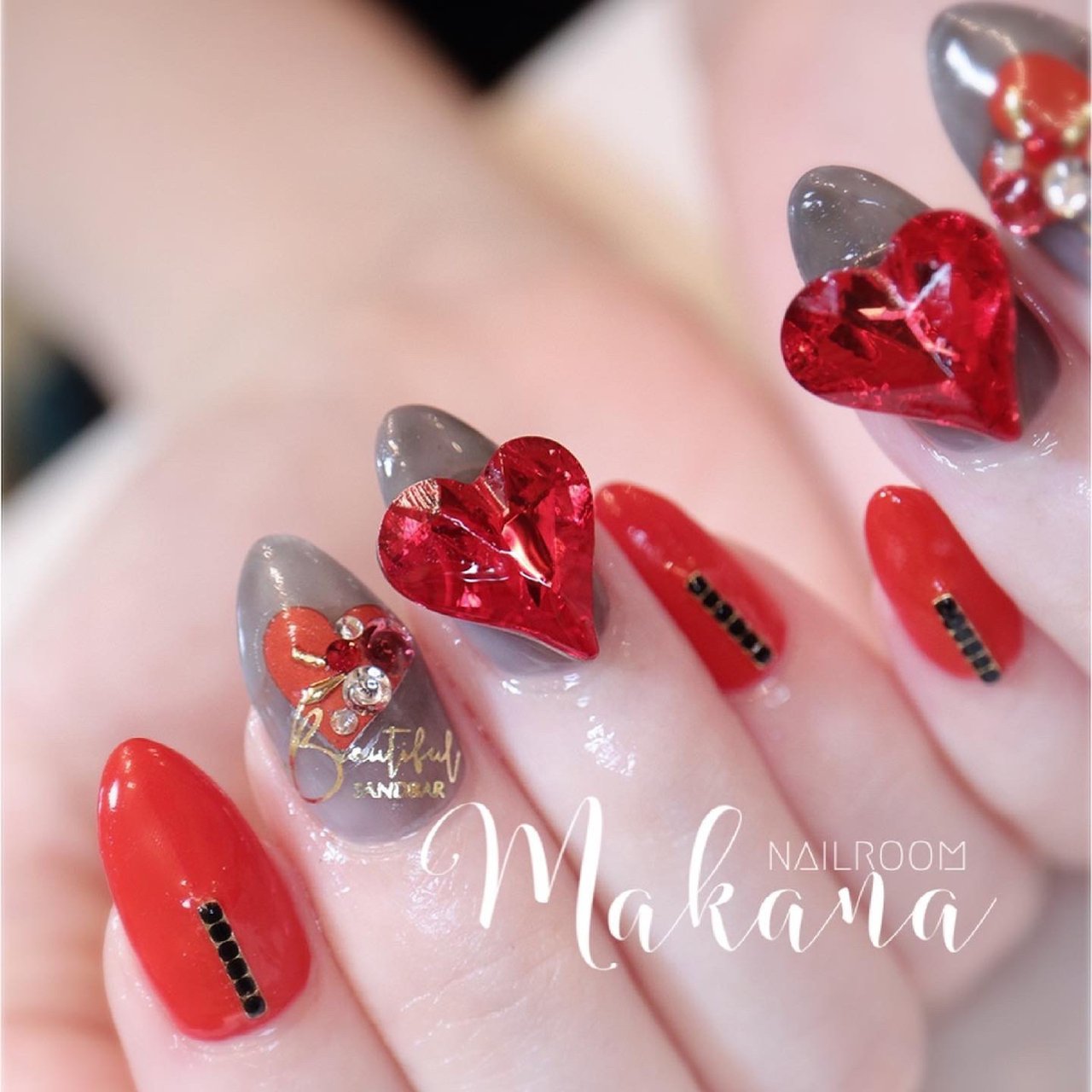 オールシーズン バレンタイン クリスマス パーティー シンプル 青葉台ネイルサロン ネイルルームマカナnailroommakana のネイルデザイン No ネイルブック