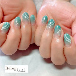 グラデーション ラインのネイルデザイン ネイルブック